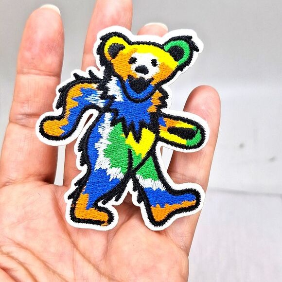 Grateful dead bear iron on patch Hippie vibes - Picture 4 of 4